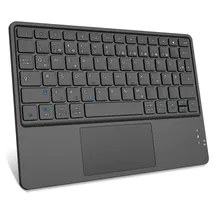 Fintie Kabellose Bluetooth Tastatur mit Touchpad für Samsung Galaxy Tab Schwarz