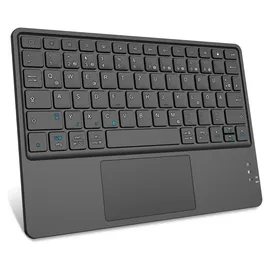 Fintie Kabellose Bluetooth Tastatur mit Touchpad für Samsung Galaxy Tab Schwarz