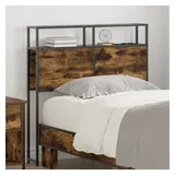 vidaXL Stauraum-Kopfteil mit Regal Räuchereiche 100 cm Holzwerkstoff