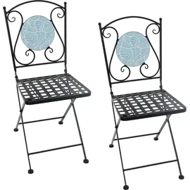 Hti-Living Celia Blätter Essgruppe 1 Tisch 2 Stühle 0 x 0 x 0 cm blau