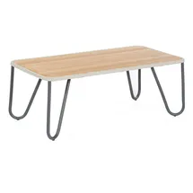 SonnenPartner Charité Gartentisch 120 x 60 x 45 cm Alu/Teakholz