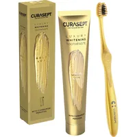 Curasept GOLD LUXURY WHITENING Zahnpasta 75mL + Zahnbürste