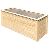 Karibu Hochbeet 28 mm 245 x 85 x 92 cm natur