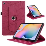 Tablet-Schutz Kompatibel Mit Samsung Galaxy Tab S6 Lite 10,4 Zoll 2020, SM-P610/P615 Tablet-Hülle, 360 Grad Drehbarer Ständer, Faltbare Tablet-Hülle, Geprägte Schale Mit Baum Des Lebens Tablet-Zubehör