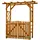 Promadino Rosenbogen Pergola Ben Set 200 x 65 cm Braun
