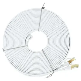 PNI Flaches Netzwerkkabel S/STP CAT8 PNI U8200W, 2 x RJ45, 4 Adernpaare, 28AWG, Kupfer, 40 Gbit/s, 2000 MHz, 20 m, weiß