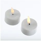 Deluxe Homeart LED Teelichter Mia D: 4,1 cm 2 St. weiß