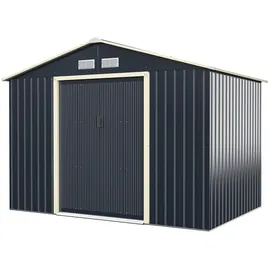 Costway Gerätehaus 2,77 x 1,91 m Grau