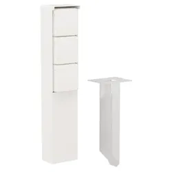Niko Züblin 701-36035 Spritzwassergeschützte Anschlusssäule mit Dreifachsteckdose, Schutzkontakt und Bodenspieß, weiß 70136035