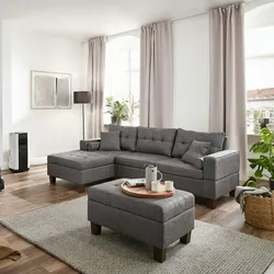 Home Deluxe GmbH HOME DELUXE - Stoffmuster ROM - Farbe: Grau, Maße: 20 x 0,3 x 15 cm I Sofa Couch Wohnlandschaft