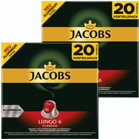 JACOBS Lungo 6 Classico KaffeeKAPSELN NESPRESSO Kompatibel Kaffee 40 KAPSELN