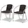 Mojawo Gartenstuhl 57 x 45 x 57 cm grau/schwarz 2 St.
