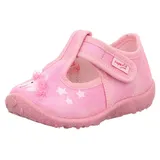 superfit SPOTTY WMS: Mittel Hausschuh Ballerina, Klettschuh, Kindergarten Schuh mit süßem Motiv rosa 25 EU