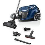 Bosch Serie 6 BGC41XECO, ideal für Allergiker, Hygiene-Filter, 10 Jahre Motorgarantie, XXL-Polsterdüse, lange Fugendüse, leise, langes Kabel, 650 W, blau