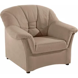 DOMO collection Sessel Elva Kunstleder 99 x 84 x 82 cm Beige mit Federkern