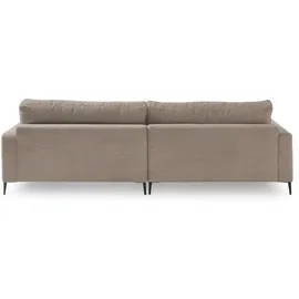 KAWOLA Ecksofa Cara Cord Recamiere links taupe