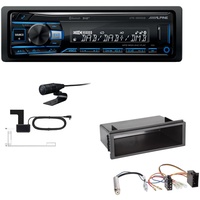 Alpine UTE-204DAB 1 DIN Autoradio DAB+ Bluetooth USB AUX-IN passend für Volkswagen VW Golf IV 1997-2003 schwarz