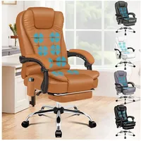luxuskollektion Ergonomischer Bürostuhl Leder Braun