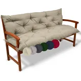 Beautissu Bankauflage 180 x 50 x 50 cm beige 1 St.