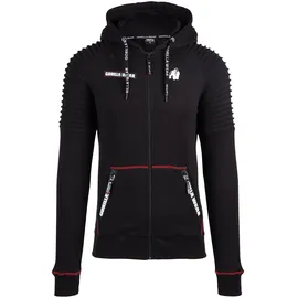 Gorilla Wear Georgia Zip-Up Hoodie Herren Schwarz 3XL