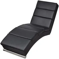 VidaXL Chaiselongue Schwarz Kunstleder Modell 1