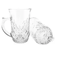 Almina 6er Gläser-Set Stella Teegläser mit Henkel 155 ml Trinkgläser Transparent