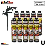 Brandschutzschaum B1 Bauschaum 10 x 750ml Pistolenschaum Montageschaum Pistole