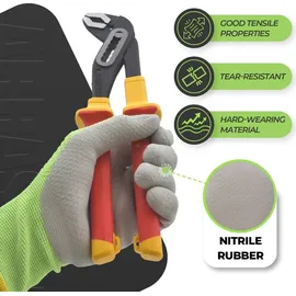 mustbau Arbeitshandschuhe 6 Pack,Gartenhandschuhe Montagehandschuhe, Wiederverwendbar, Größe:S