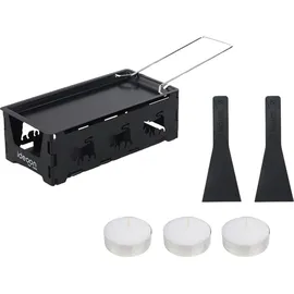 ideoon Faltbares Raclette-Teelicht für 1-2 Personen schwarz