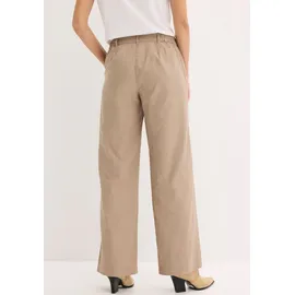 bonprix Leinenhose Loose Fit Braun 44