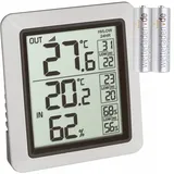 TFA Dostmann 30.3065.02 digitales Funk-Thermometer INFO (weiss mit Batterien)