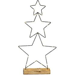 ECD Germany Deko LED Sterne Weihnachtssterne Weihnachtsdekoration Timer Beleuchtung 57 cm