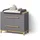livinity® Wickelkommode, Mailo Grau/Artisan mit 2 Schubladen