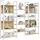 VASAGLE Bücherregal 24 x 158 x 166 cm Goldeichenfarben-Mattweiß