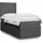vidaXL Boxspringbett mit Matratze Dunkelgrau 140x200 cm Stoff