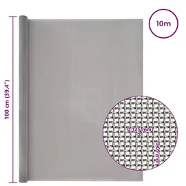 vidaXL Maschendrahtzaun 100 x 1000 cm Edelstahl/Silber