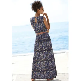 VIVANCE Maxikleid Blau/Rosé Bedruckt 46