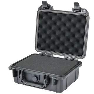 HMF ODK100 Outdoor-Fotokoffer, Transportkoffer mit Rasterschaumstoff, 27 x 24,5 x 13 cm