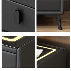 Intelligenter Nachttisch Divit NT15 Nachttisch mit LED Beleuchtung und Kabellosem Laden DPL1
