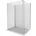Duschwand Walk-in 125 x 80 x 40 cm Nickel 800-125-080-221-97-00-040