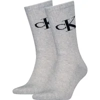 stichd b.v. Calvin Klein Herren Socken Monogram 2er Pack - grau - 39|40|41|42