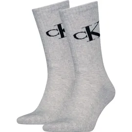 stichd b.v. Calvin Klein Herren Socken Monogram 2er Pack - grau - 39|40|41|42