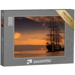 puzzleYOU Puzzle Segelschiff zurück im Hafen, Nordsee, 2000 Puzzleteile, puzzleYOU-Kollektionen Segelschiffe