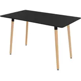 ML-Design Esstisch Schwarz aus Holz 120x70x74,5 cm Rechteckiger für 4-6 Personen
