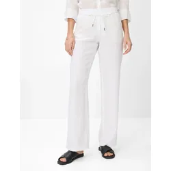 Culotte BRAX "Style FARINA", Damen, Gr. 34, Normalgrößen, weiß, 100% Leinen, Hosen