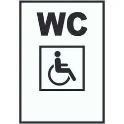 WC Behinderten Schild A4 (210x297mm)