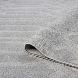 Carpet City "FLAIR138", grau, B:160cm H:11mm L:230cm, Obermaterial: 50% Polyester, 50% Polypropylen, Teppiche Teppich, Kurzflor-Teppich, Skandi-Stil, Wohnzimmer
