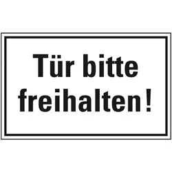 Aufkleber I Türhinweisschild Tür bitte freihalten!, Folie, selbstklebend, 150x100mm
