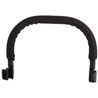 Kinderwagen-Zubehör, Sichere Armlehne Kinderwagen, Verstellbare Armlehnen, Querstange Stoßstangengriff (Schwarz)