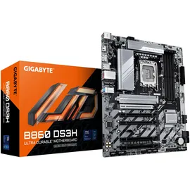 Gigabyte B860 DS3H Mainboard - bis zu 9066MHz DDR5, 8+1+2+2 Phasen VRM, 1xPCIe 5.0, 2,5 GbE LAN, USB 3.2 Gen 2x2